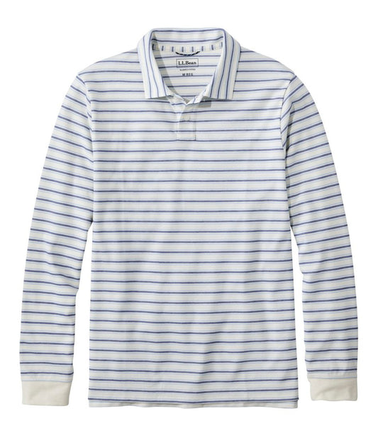 Men's Comfort Stretch Performance® Polo, Long-Sleeve, Stripe L.L.Bean Popular