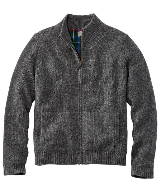 Men's L.L.Bean Classic Ragg Wool Sweater, Full-Zip Flannel-Lined L.L.Bean Best Seller