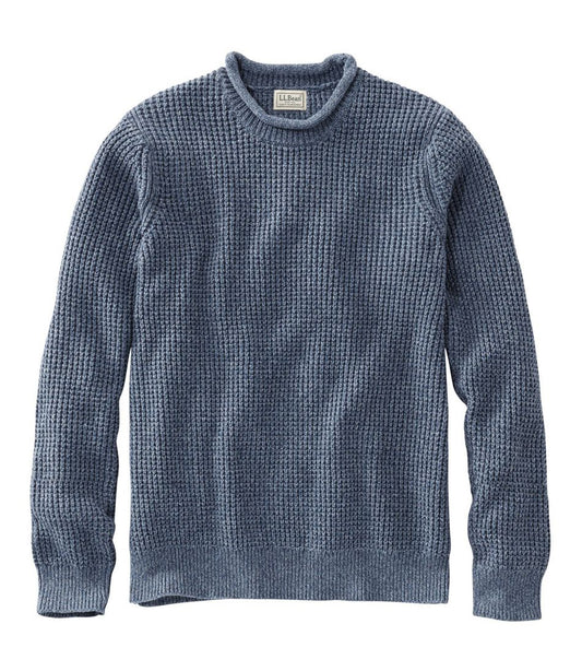 Men's L.L.Bean Organic Cotton Waffle Sweater, Rollneck Crew L.L.Bean Popular