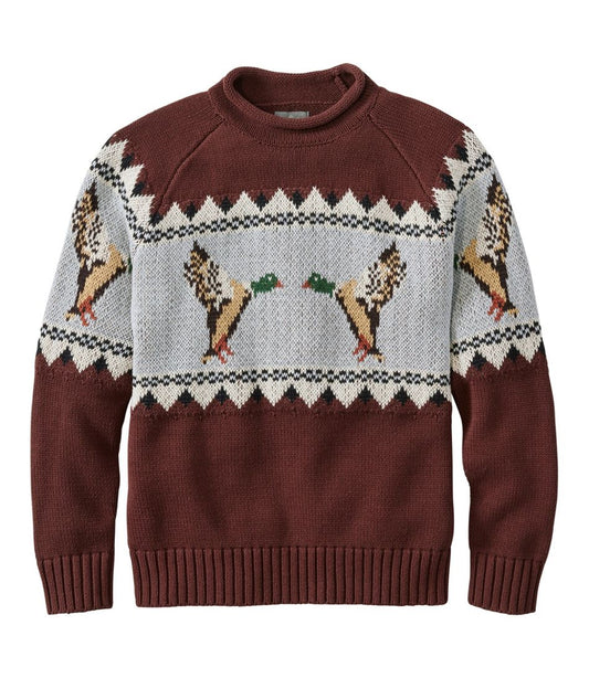 Men's Signature Organic Cotton Rollneck Sweater, Fair Isle L.L.Bean Essential