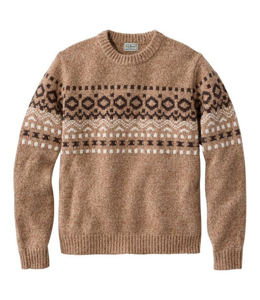 Men's Bean's Classic Ragg Wool Sweater, Crewneck, Fair Isle L.L.Bean Best Seller