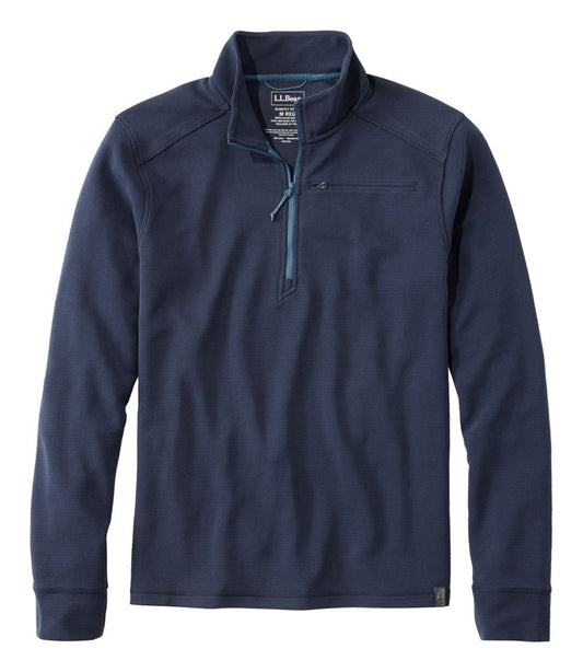 Men's VentureStretch Ottoman-Rib Pullover, Quarter-Zip L.L.Bean Essential
