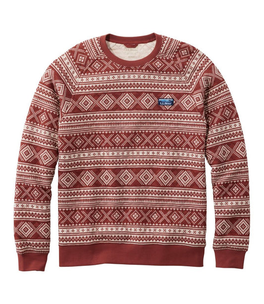 Men's Bean's Quilted Sweatshirt, Crewneck, Print L.L.Bean Essential