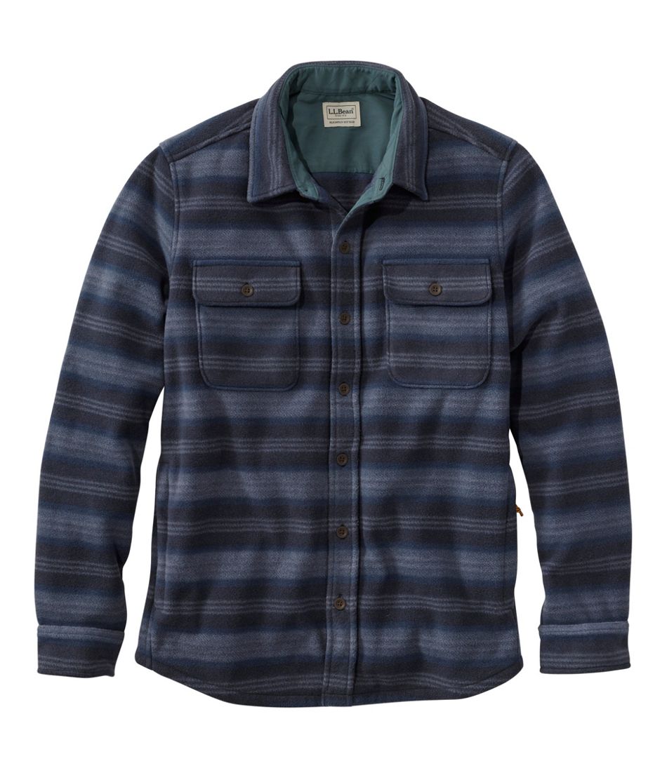 Men's Bean's Mariner Fleece Shirt, Print L.L.Bean Top Pick