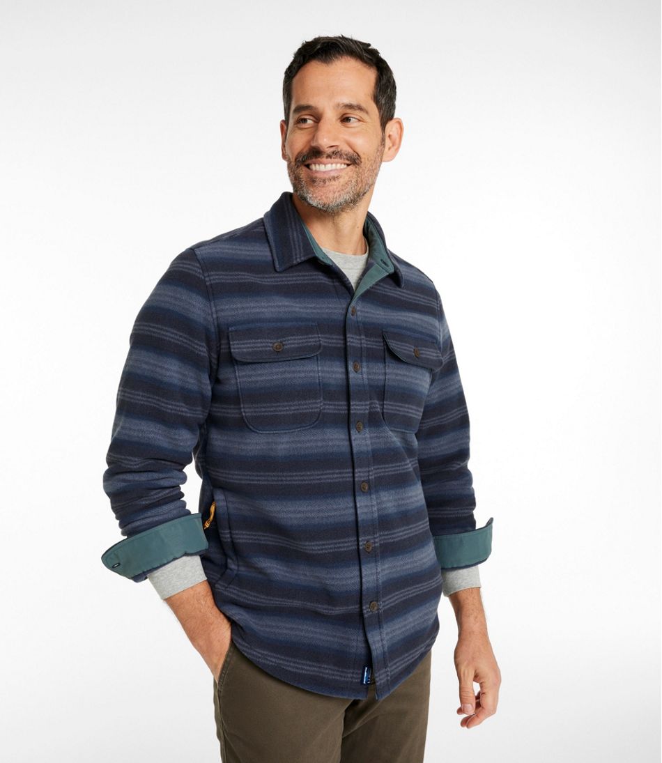 Men's Bean's Mariner Fleece Shirt, Print L.L.Bean Top Pick