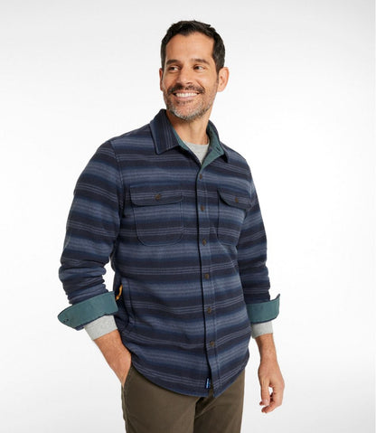 Men's Bean's Mariner Fleece Shirt, Print L.L.Bean Top Pick