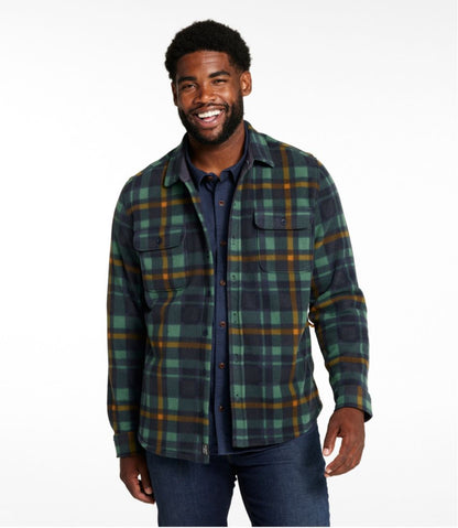 Men's Bean's Mariner Fleece Shirt, Print L.L.Bean Top Pick