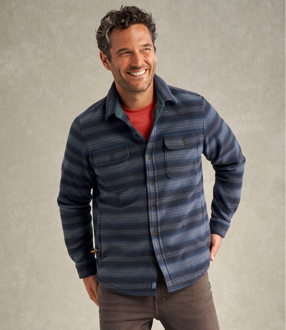Men's Bean's Mariner Fleece Shirt, Print L.L.Bean Top Pick