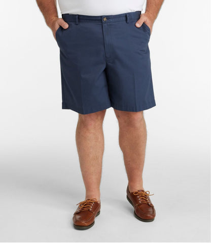 Men's Wrinkle-Free Double L® Chino Shorts, Natural Fit, Hidden Comfort Waist, 8" L.L.Bean New