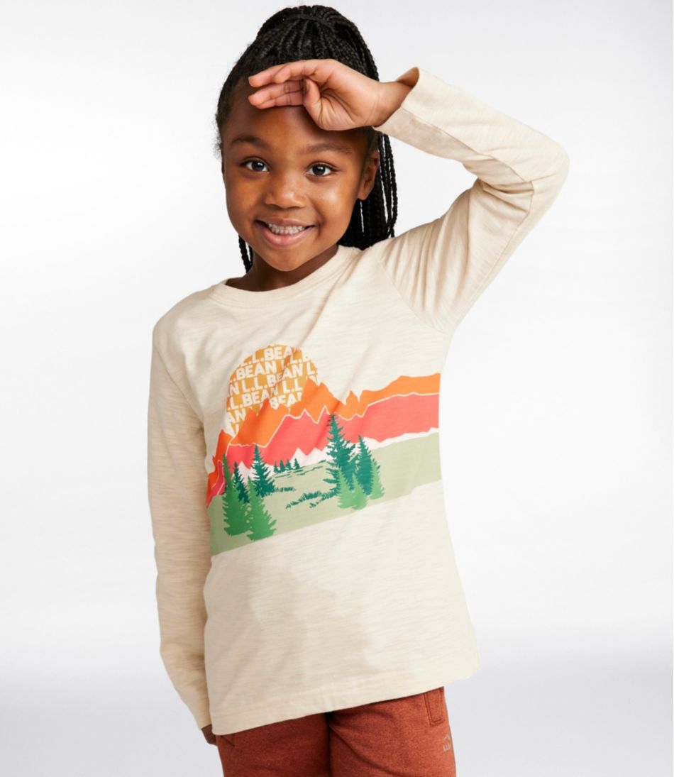 Kids' Graphic Tee, Long-Sleeve Glow-in-the-Dark L.L.Bean New