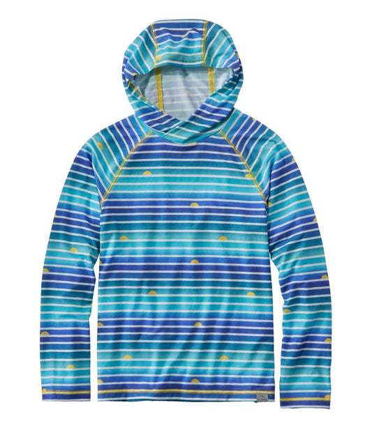 Kids' Everyday SunSmart® Hooded Tee, Long-Sleeve Stripe L.L.Bean Essential