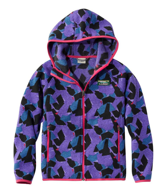 Kids' L.L.Bean Sweater Fleece, Hooded Print L.L.Bean Classic