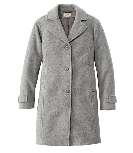 Women's Classic Lambswool Polo Coat, Three-Quarter Length L.L.Bean Essential