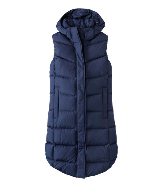 Women's Popham Puffer Long Vest L.L.Bean New