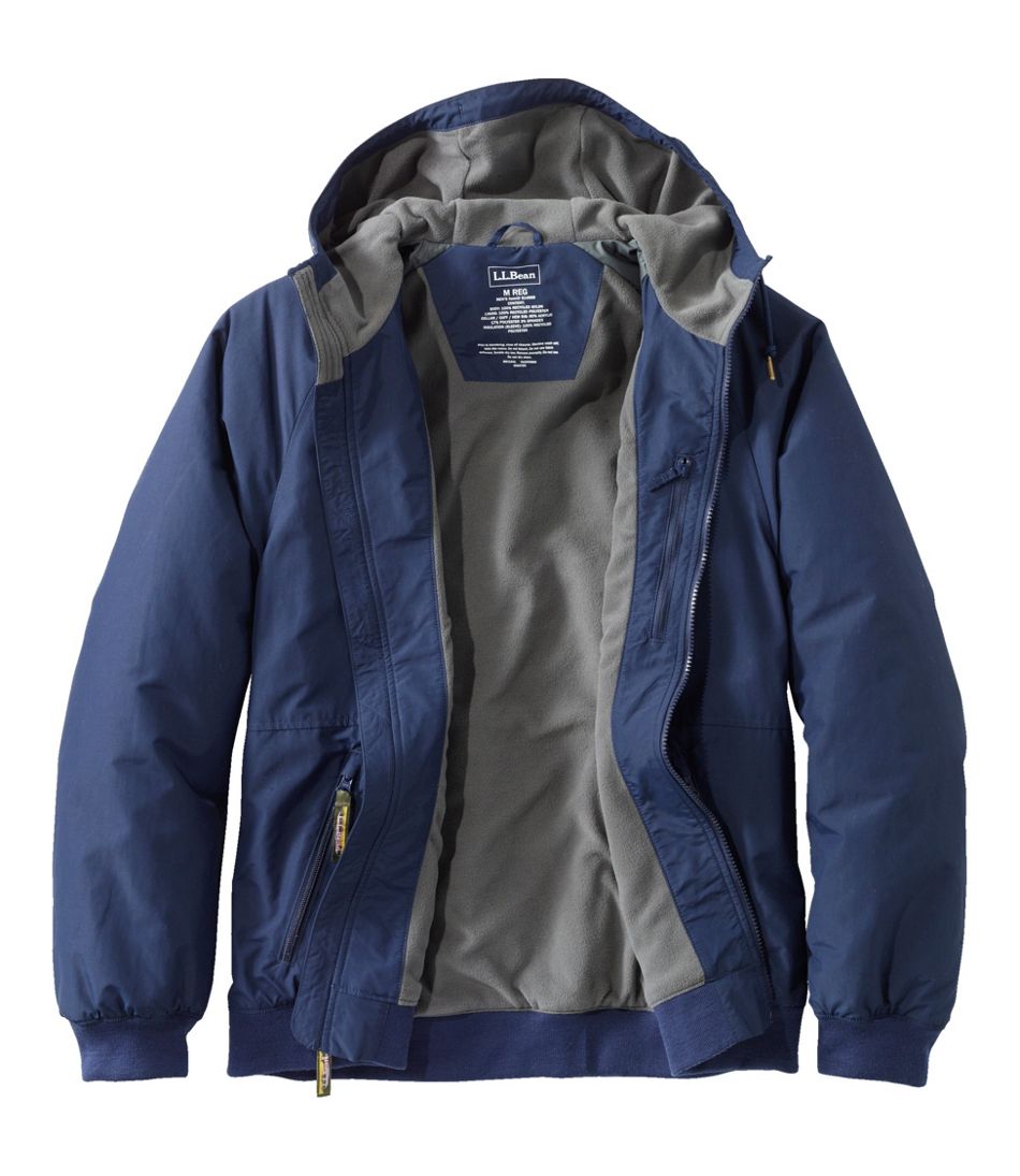 Men's Insulated 3-Season Bomber Hooded Jacket L.L.Bean Best Seller
