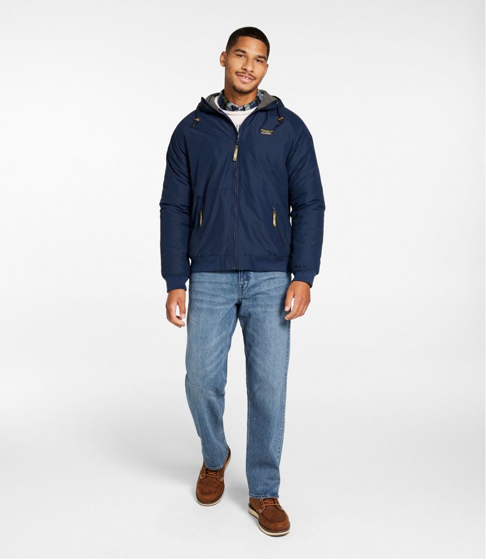 Men's Insulated 3-Season Bomber Hooded Jacket L.L.Bean Best Seller