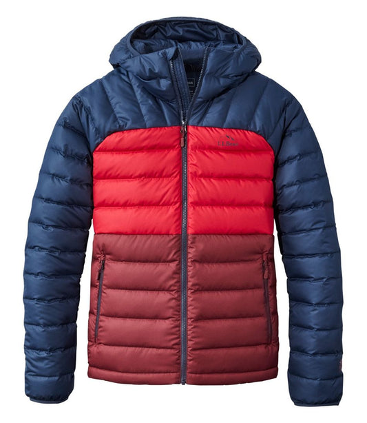Men's Bean's Down Hooded Jacket, Colorblock L.L.Bean Recommended