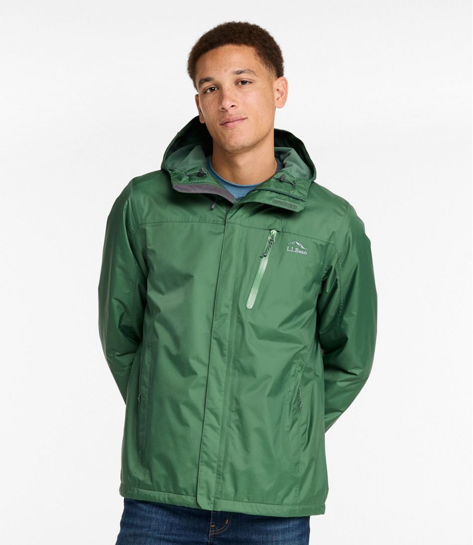 Men's Trail Model Rain Jacket, Fleece-Lined L.L.Bean Essential