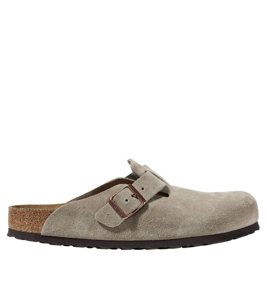 Men's Birkenstock Soft Footbed Boston Clogs, Suede L.L.Bean Value
