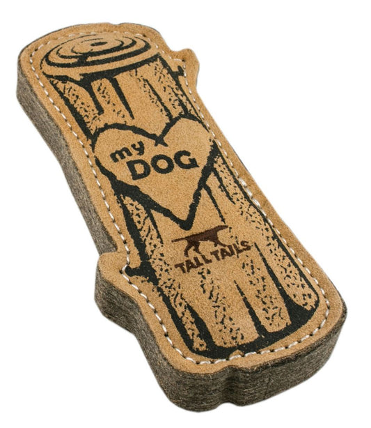 Natural Leather & Wool Love My Dog Log Dog Toy L.L.Bean Value