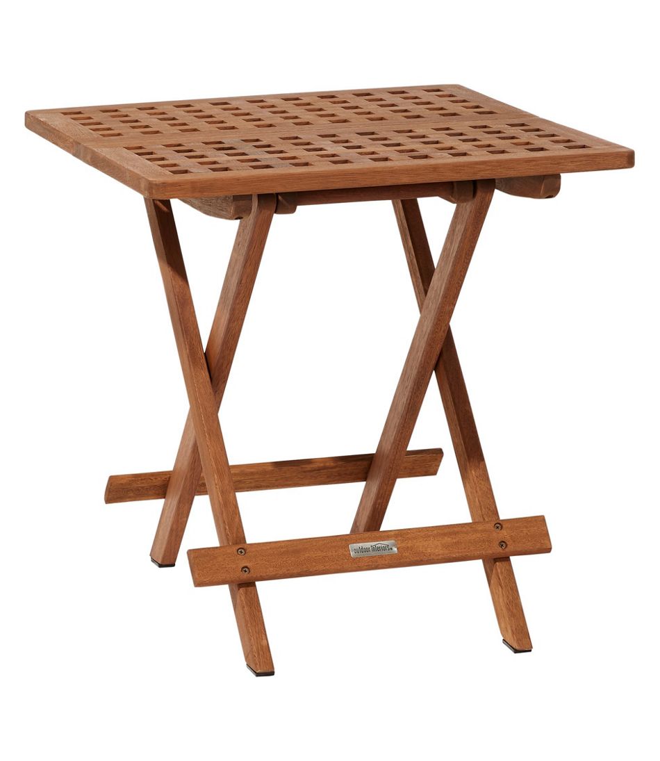 Eucalyptus Folding Side Table L.L.Bean Everyday