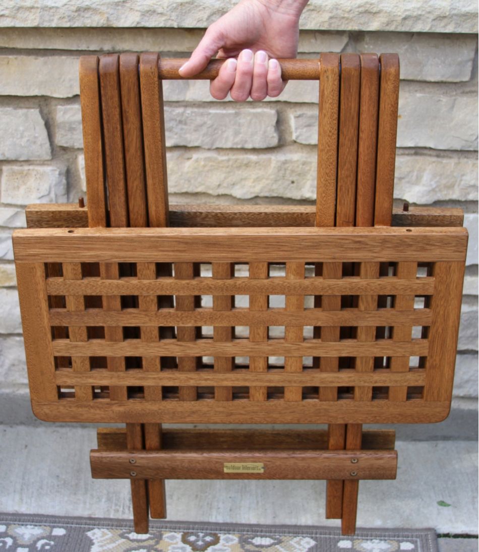Eucalyptus Folding Side Table L.L.Bean Everyday