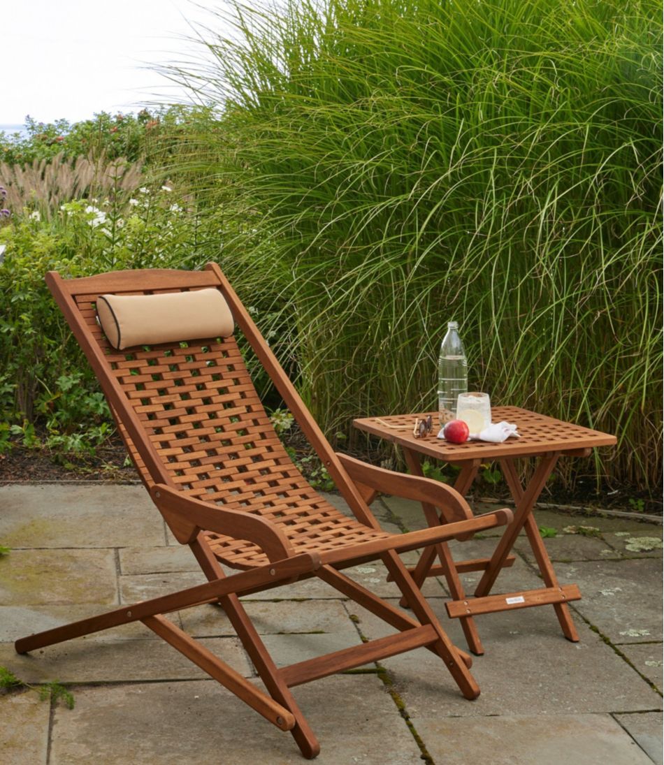 Eucalyptus Folding Side Table L.L.Bean Everyday