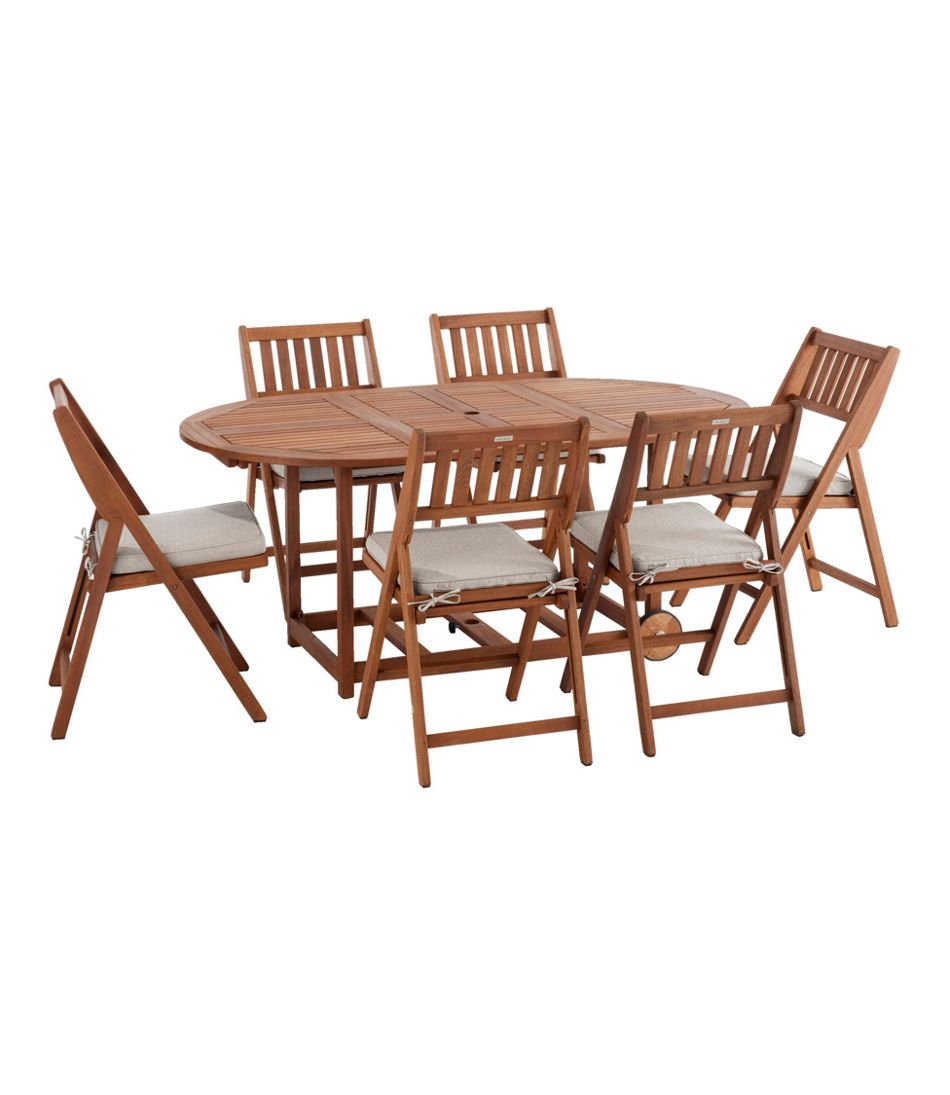 Eucalyptus Storage 7-Piece Dining Set L.L.Bean Recommended
