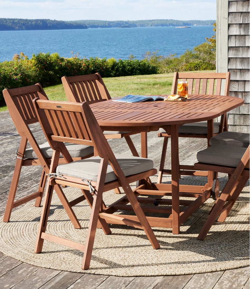 Eucalyptus Storage 7-Piece Dining Set L.L.Bean Recommended
