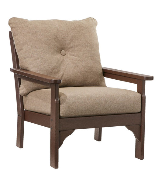 All-Weather Patio Chair with Textured Cushion, Mahogany L.L.Bean Popular