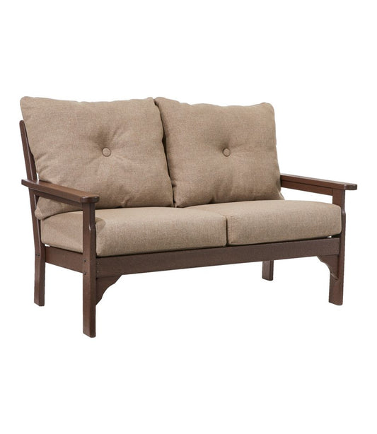 All-Weather Patio Loveseat with Textured Cushion, Mahogany L.L.Bean Best Seller