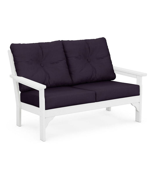 All-Weather Patio Loveseat with Textured Cushion, White L.L.Bean Top Pick