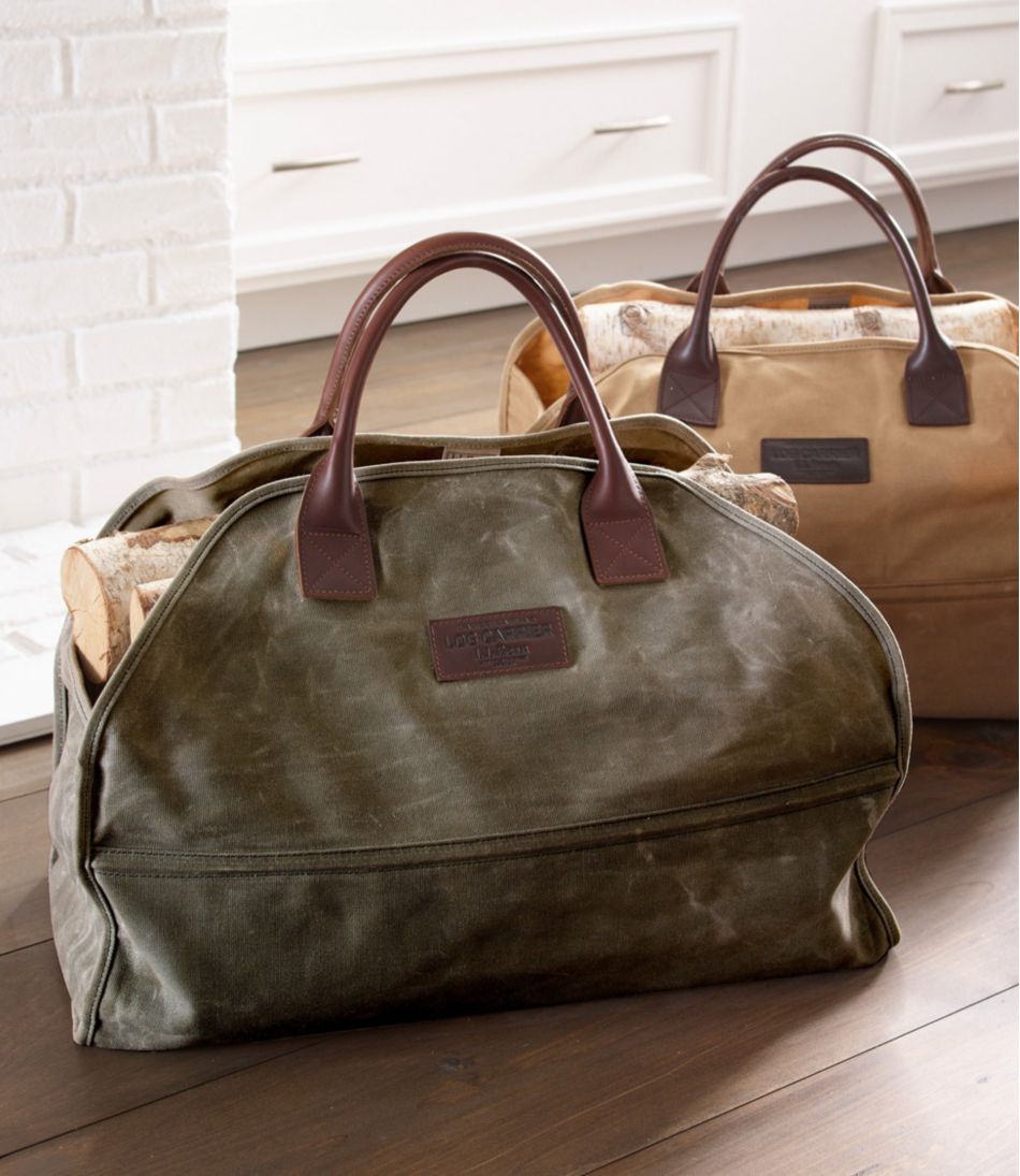 Waxed-Canvas Log Carrier L.L.Bean Classic