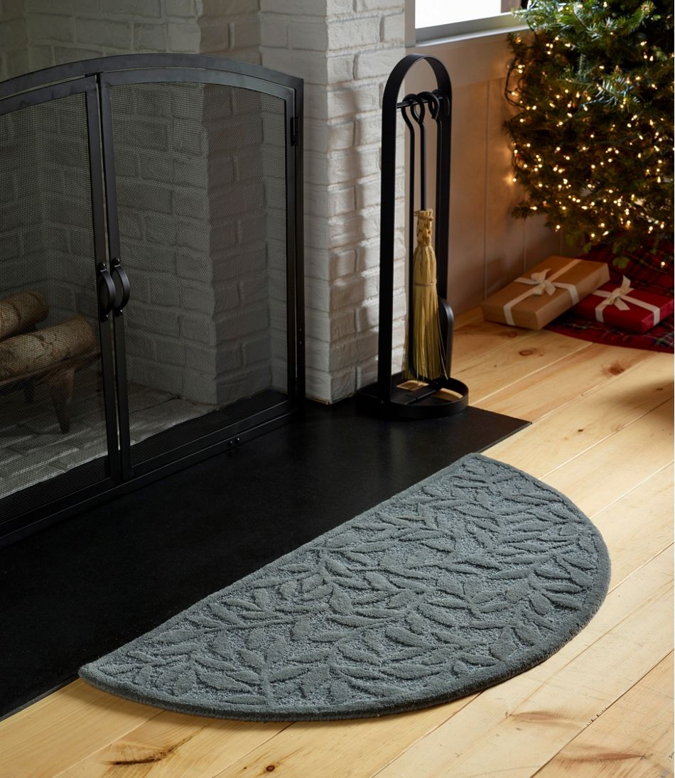 Wool Hearth Rug, Crescent, Leaf L.L.Bean Everyday