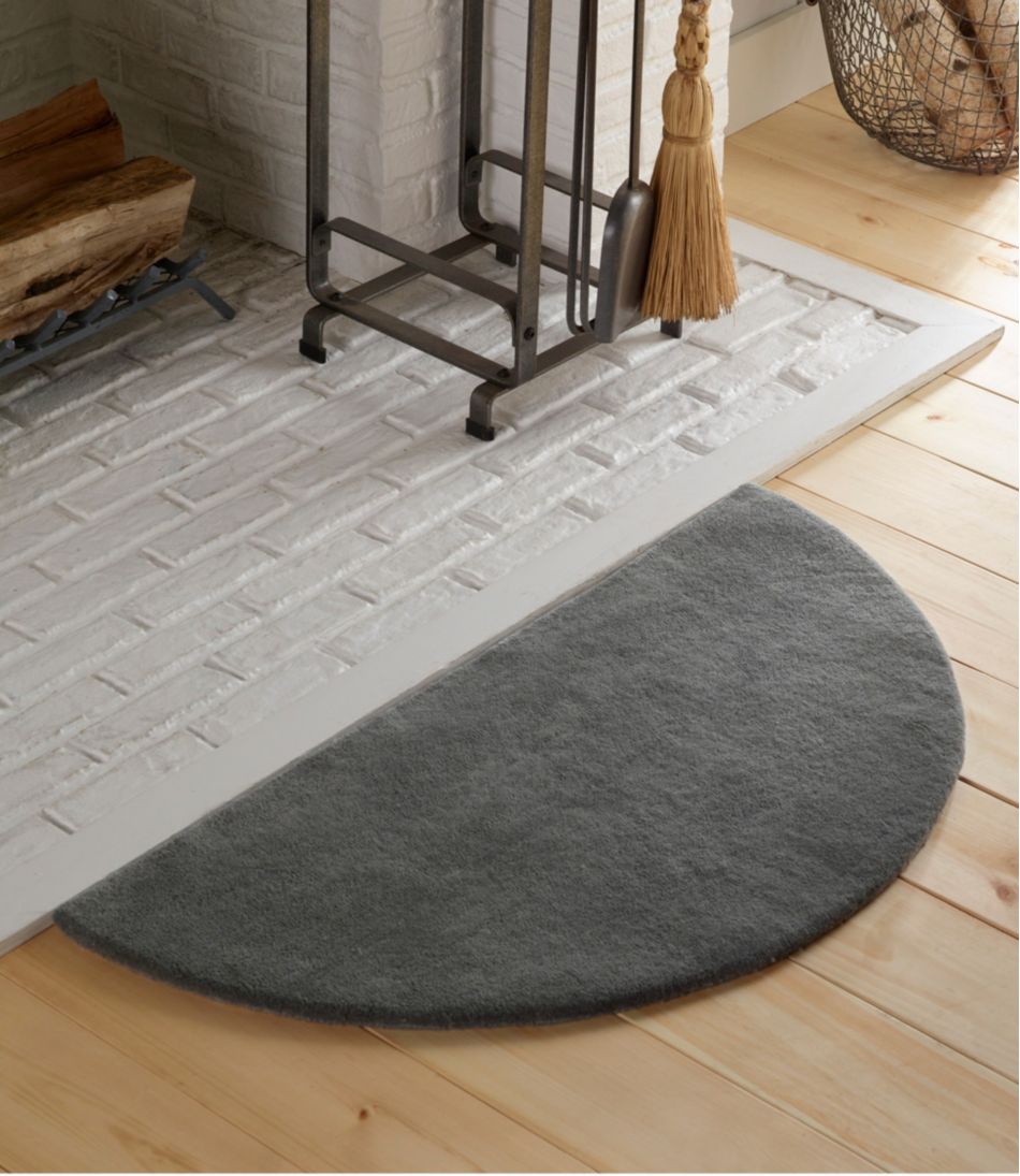 Wool Hearth Rug, Crescent L.L.Bean New