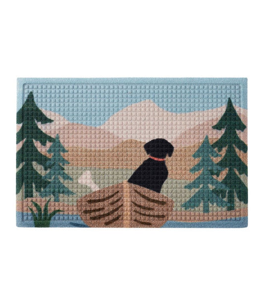 Printed Recycled Waterhog Doormat, Row Boats L.L.Bean New