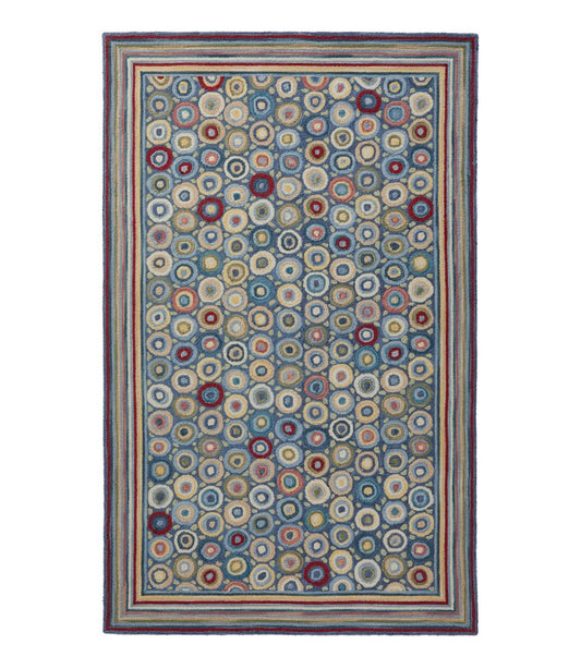 Bean's Wool Hooked Rug, Coins L.L.Bean Popular