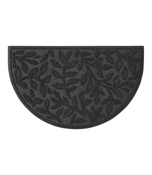 Heavyweight Recycled Waterhog Doormat, Half Round, Woodland Leaf L.L.Bean Popular