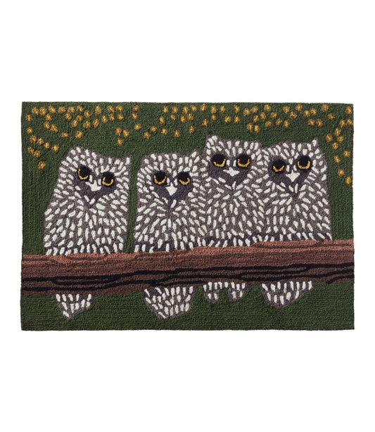 Indoor/Outdoor Vacationland Rug, Owls L.L.Bean Classic