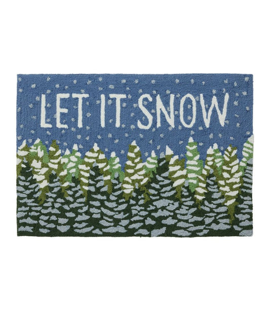 Indoor/Outdoor Vacationland Rug, Frosted Trees L.L.Bean Classic