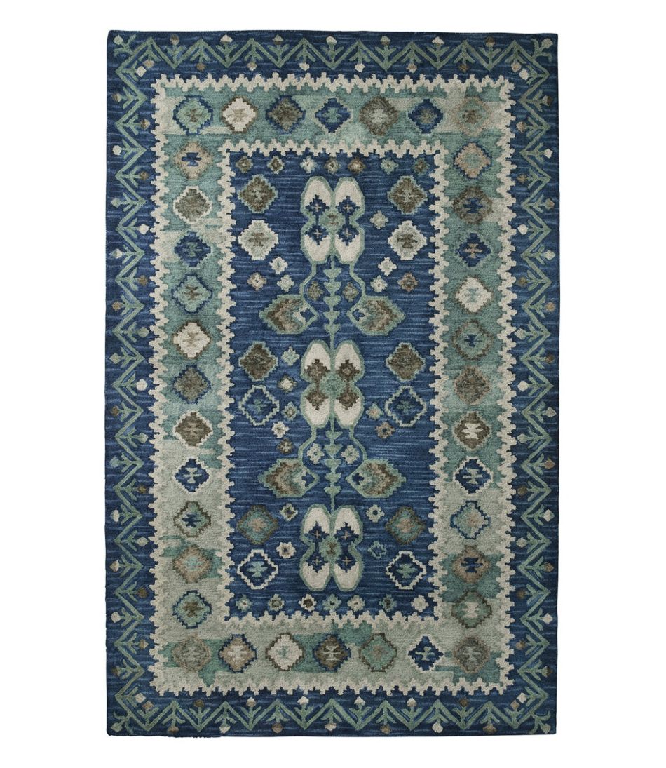 Double Border Wool Hooked Rug L.L.Bean Essential