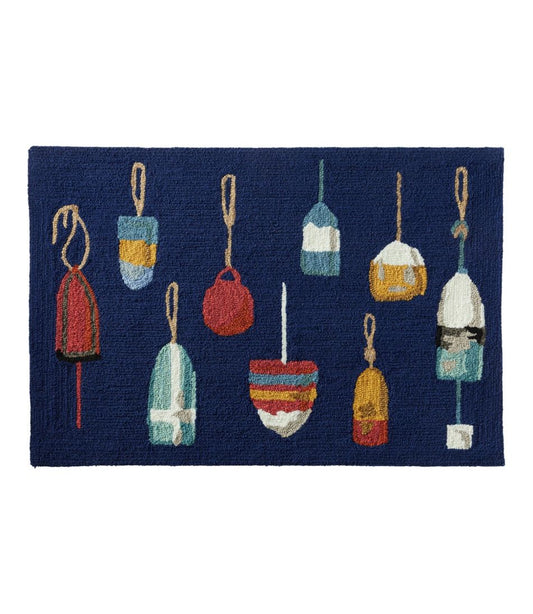 Indoor/Outdoor Vacationland Rug, Buoys L.L.Bean Premium