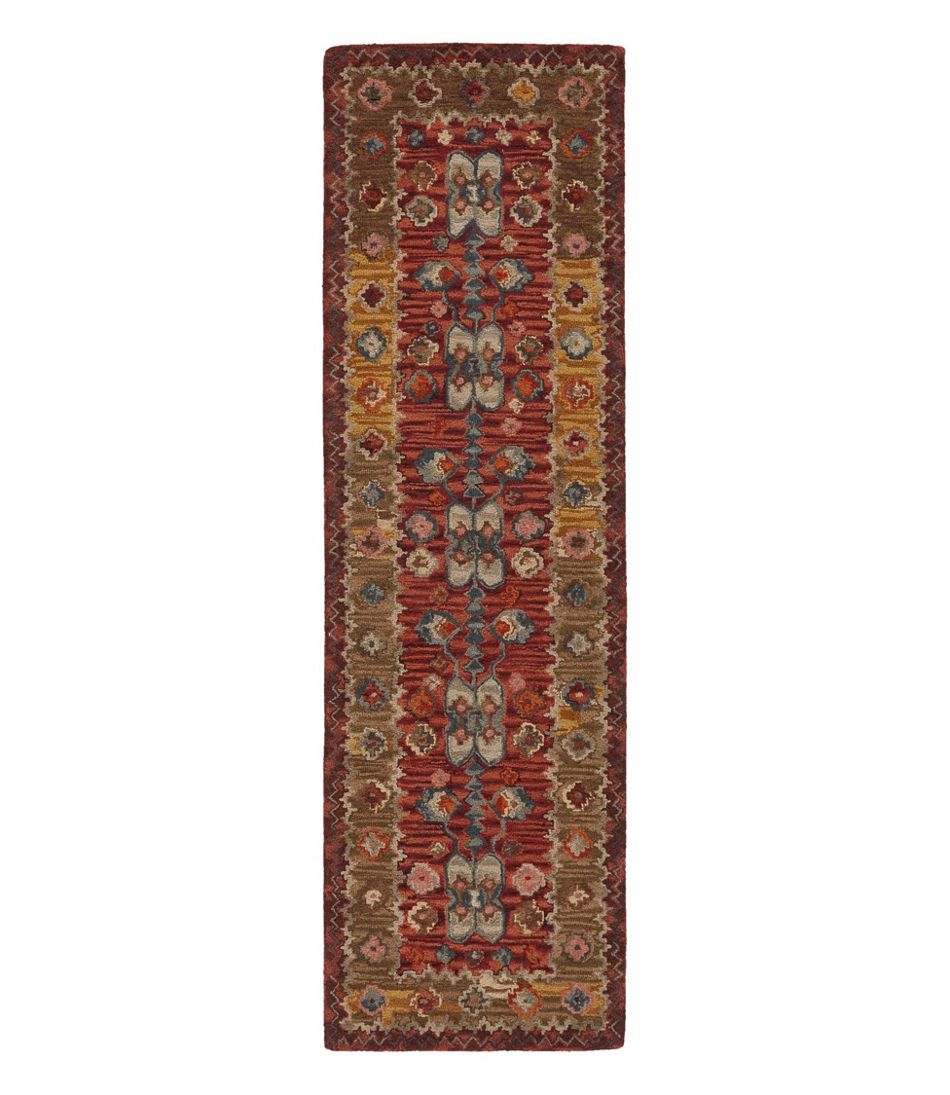 Double Border Wool Hooked Runner, Sienna Multi L.L.Bean Top Pick
