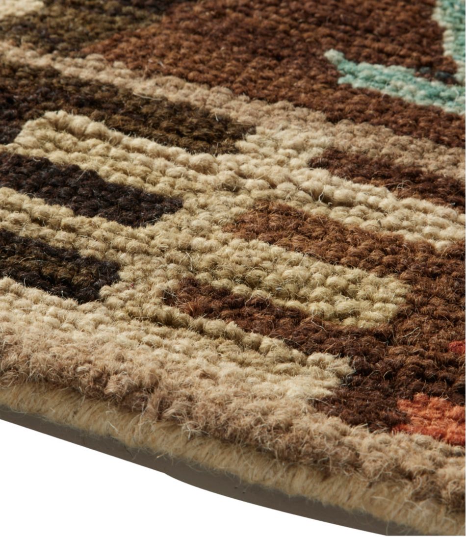 Rustic Geometric Wool Hooked Runner L.L.Bean Trending