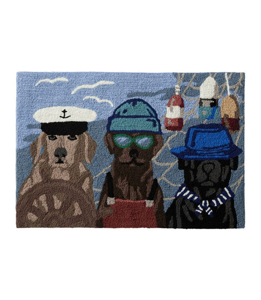 Indoor/Outdoor Vacationland Rug, Seaside Dogs L.L.Bean Top Pick