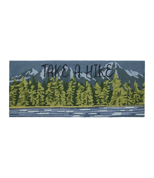 Indoor/Outdoor Vacationland Runner, Lakeside Mountain Scene L.L.Bean Essential
