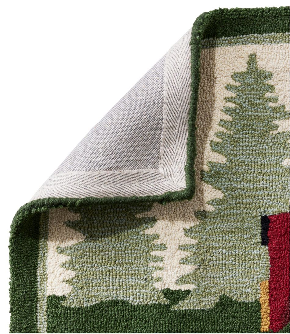 Wool Hooked Novelty Runner, Dog Caravan L.L.Bean New