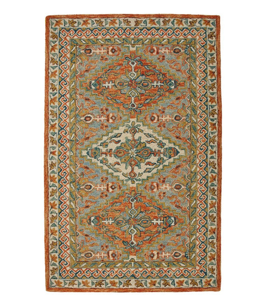 Bordered Medallion Wool Tufted Rug L.L.Bean Trending