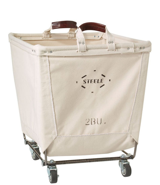 Steele Two Bushel Small Carry Basket with Casters L.L.Bean Featured