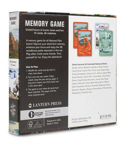 National Parks Memory Game L.L.Bean Trending